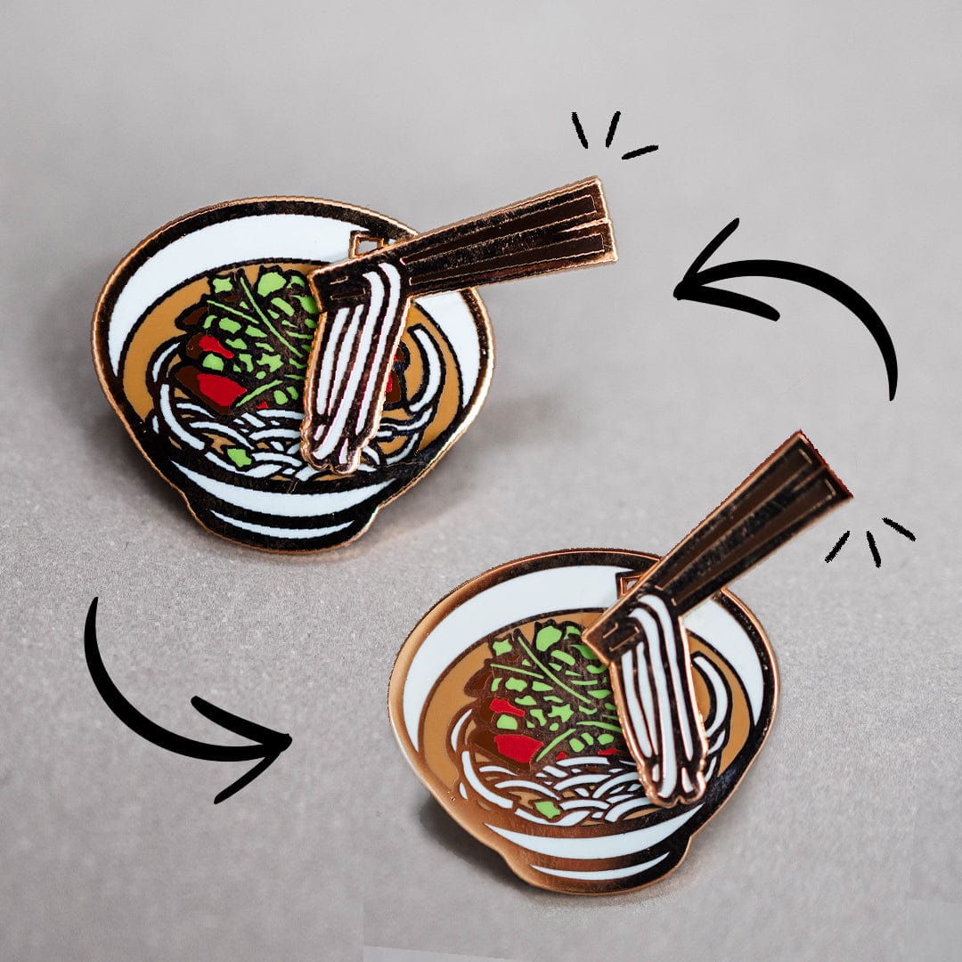 Pin Pho Interactive Sliding Enamel Pin PIN-PHO