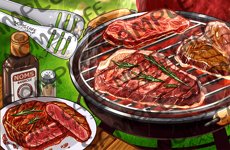 Poster BBQ Grilled Steak | Poster POSTER-BBQGRILLED-STEAK