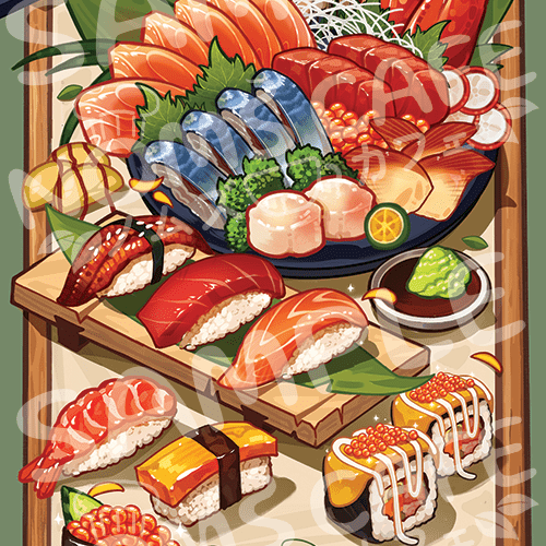 Poster Sushi Spread | Poster POSTER-SUSHI-SPREAD