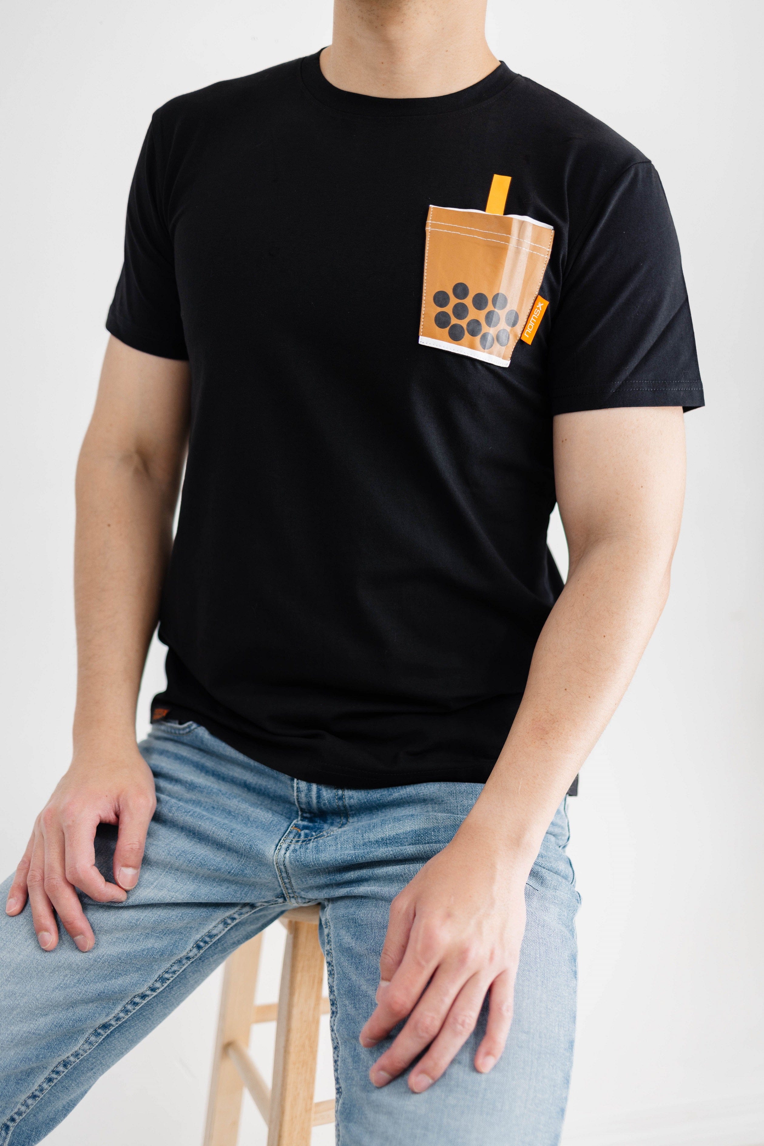SHIRT Boba Pocket Cotton T-Shirt