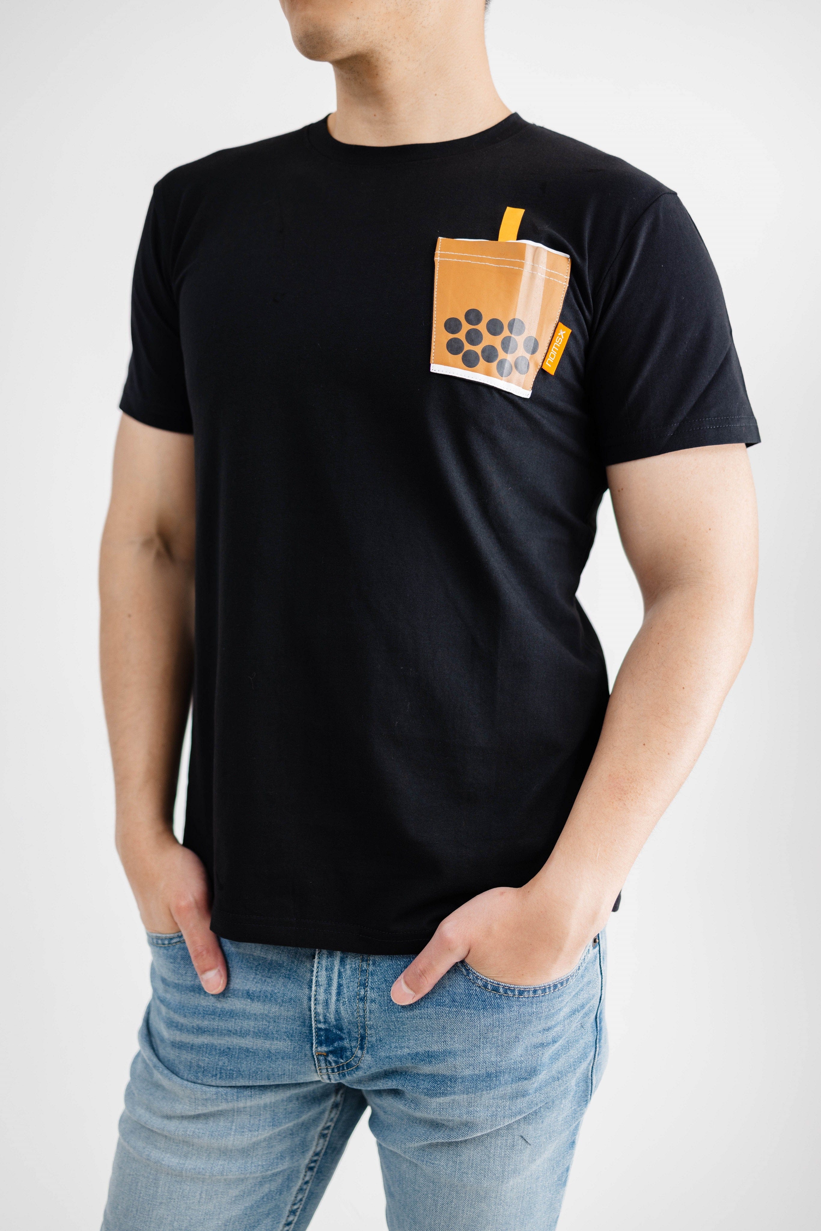 SHIRT Boba Pocket Cotton T-Shirt