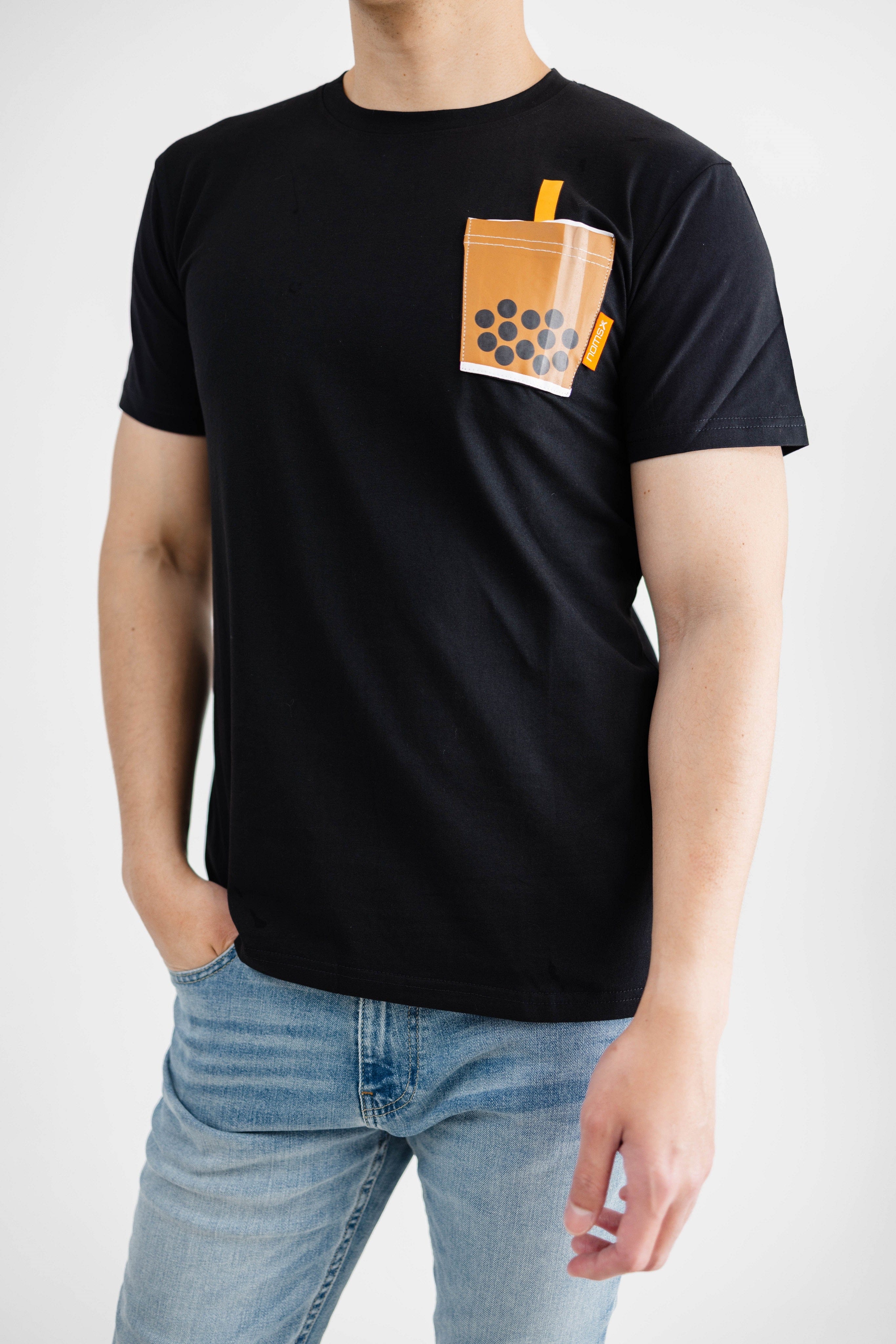 SHIRT Boba Pocket Cotton T-Shirt