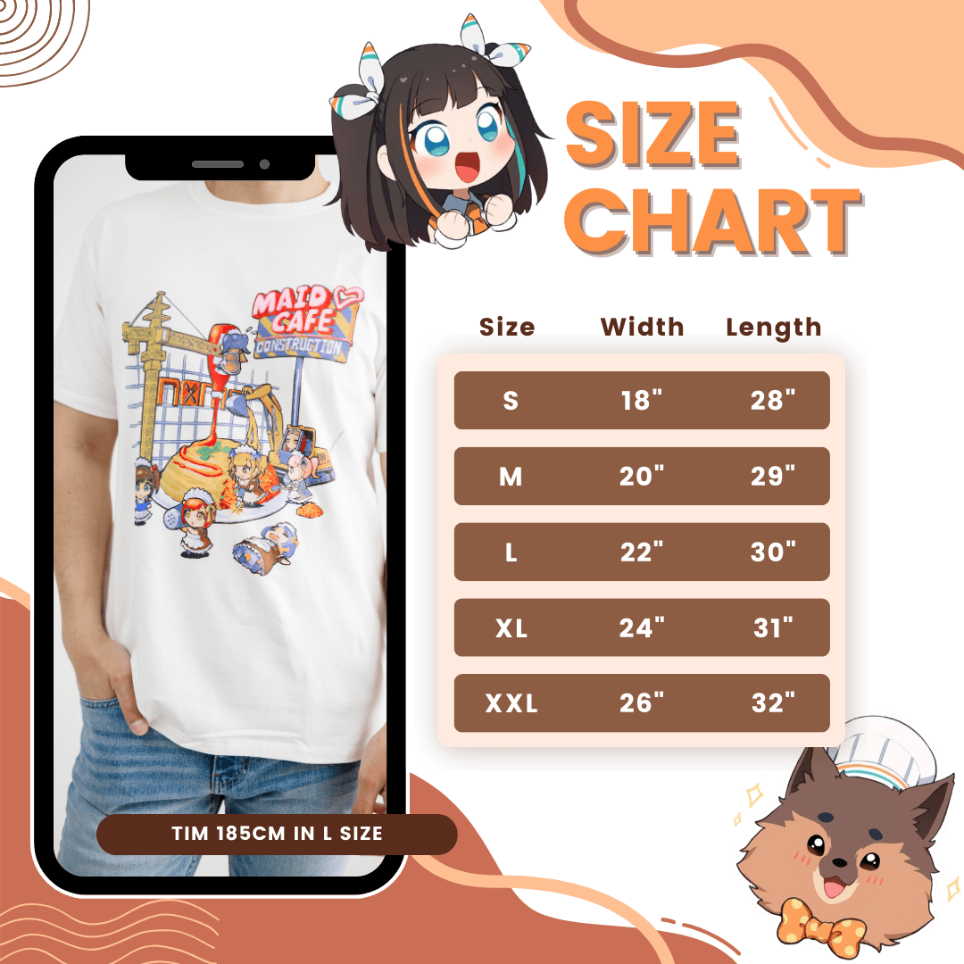 SHIRT Maid Cafe Construction Cotton T-Shirt