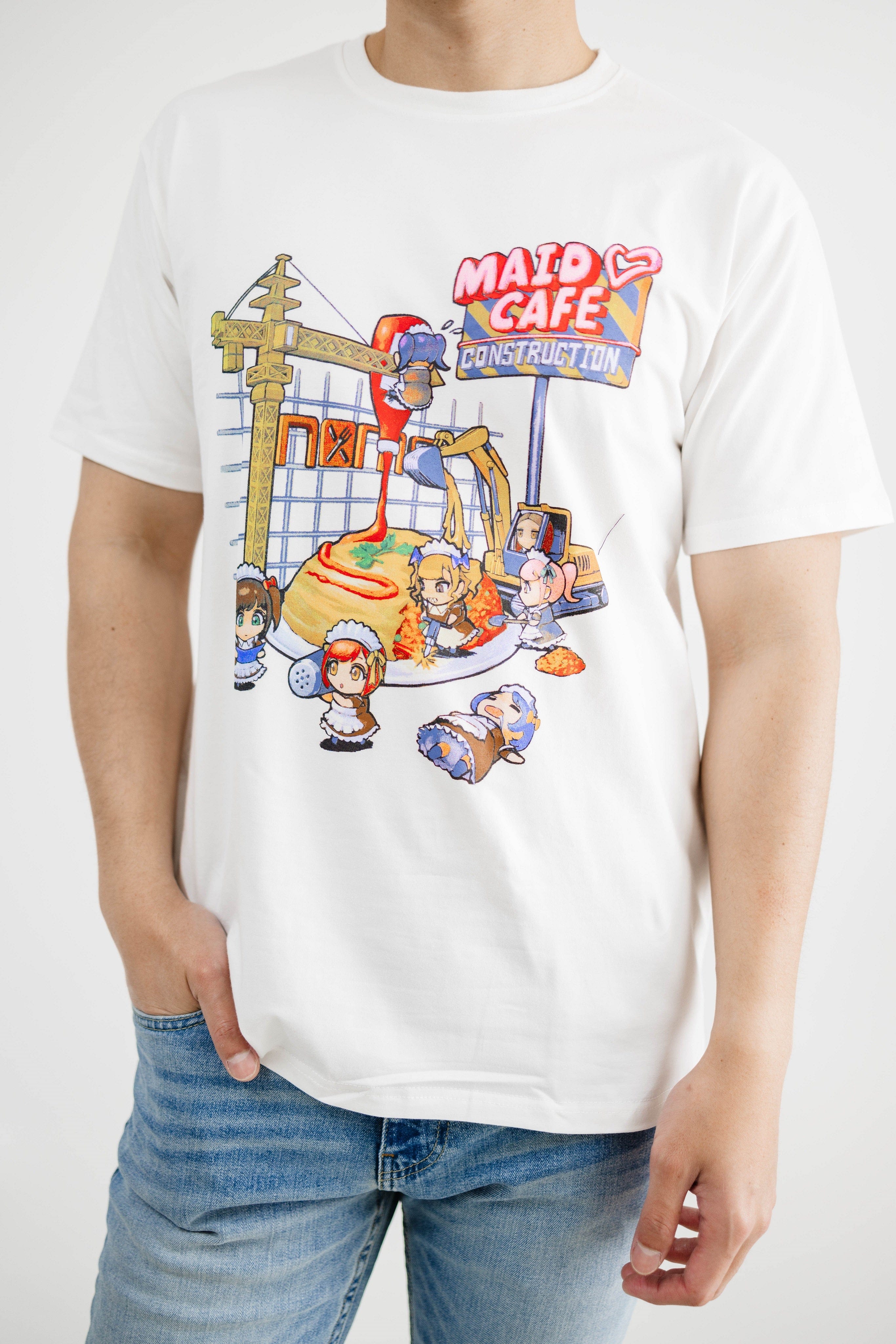 SHIRT Maid Cafe Construction Cotton T-Shirt