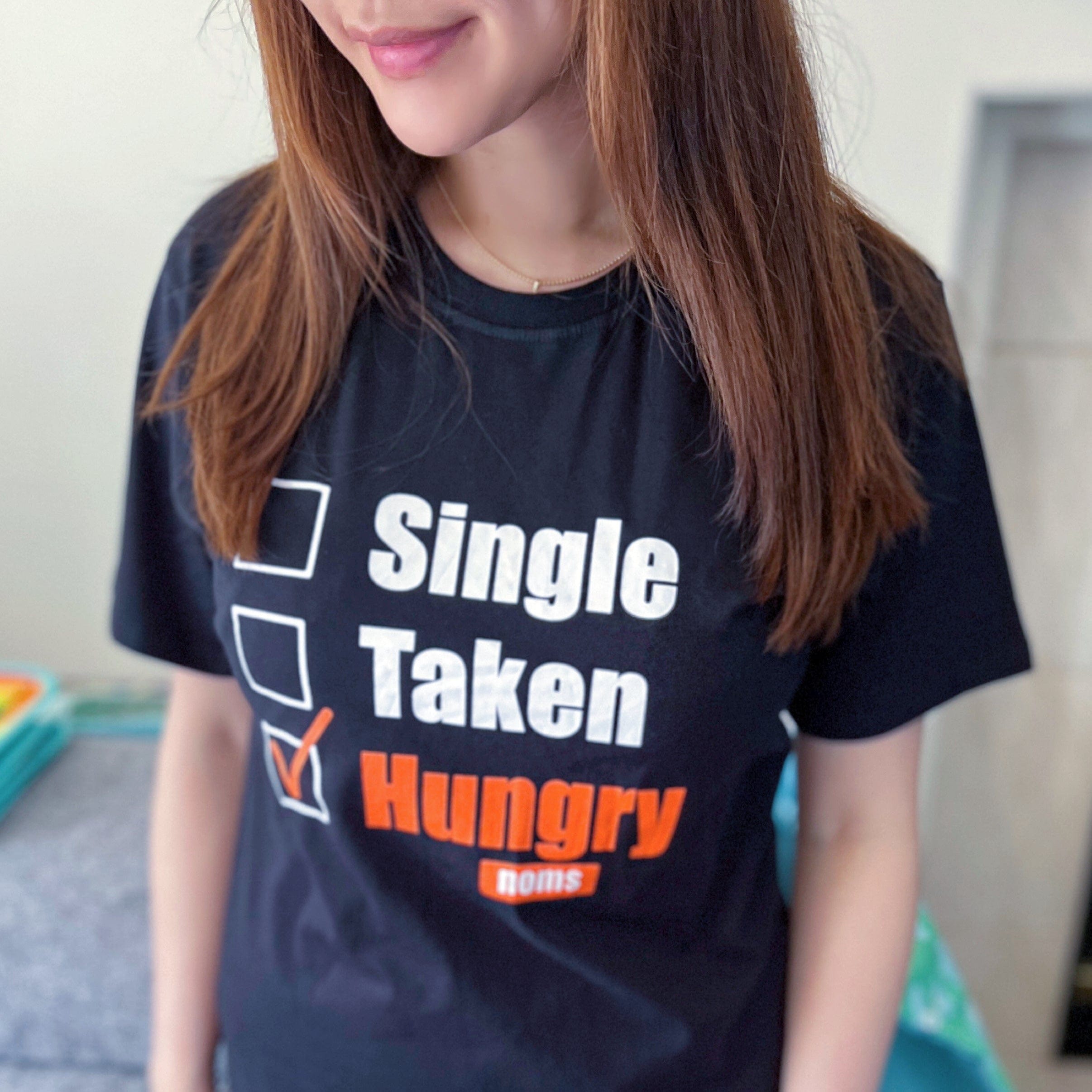 SHIRT Single, Taken, Hungry Cotton  T-shirt