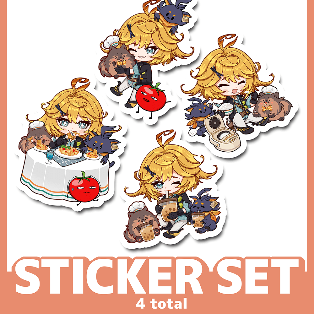 Sticker Dokibird x Noms Cafe Stickers (Set of 4)