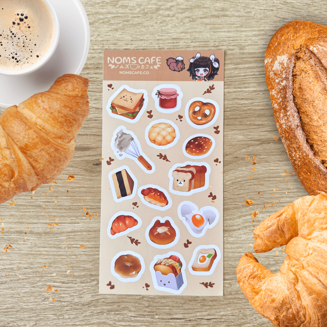 Sticker Noms Sticker Sheets Bread Theme Sticker Sheet STICKER-SHEET-BREAD