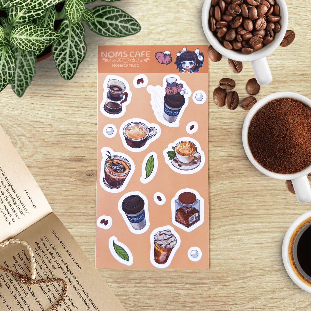 Sticker Noms Sticker Sheets Coffee Theme Sticker Sheet STICKER-SHEET-COFFEE
