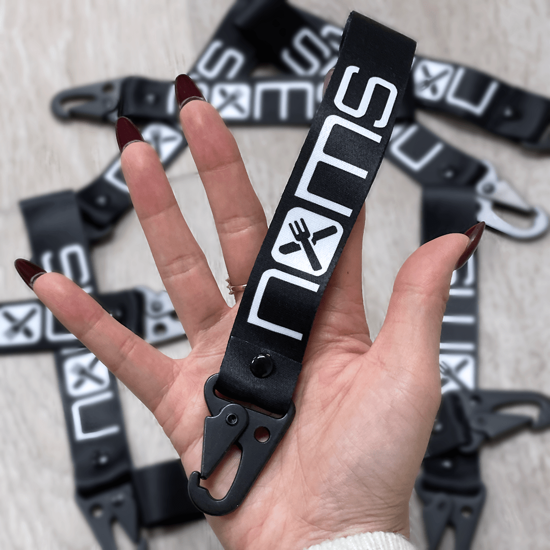 Keychains Noms Black Fabric Lanyard KEY-FABRIC