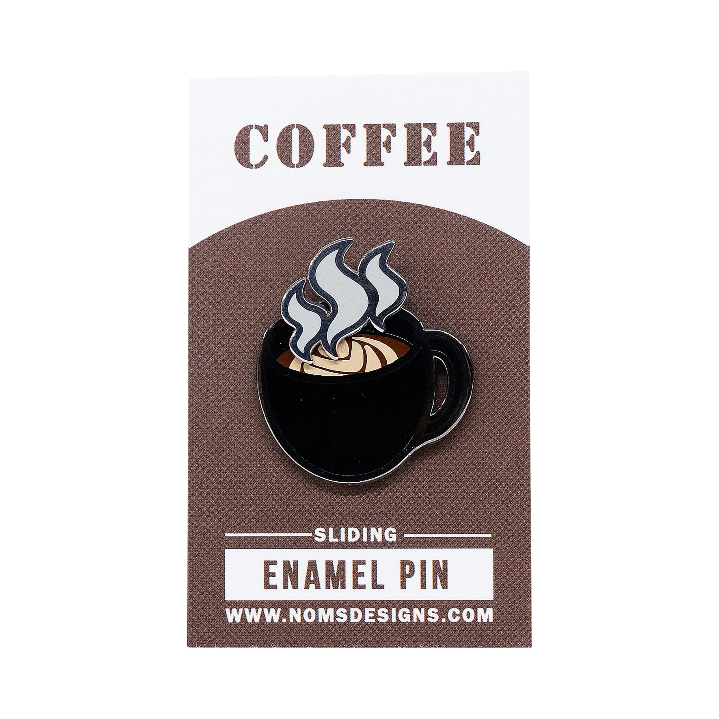 Pin Coffee Interactive Sliding Enamel Pin PIN-COFFEE