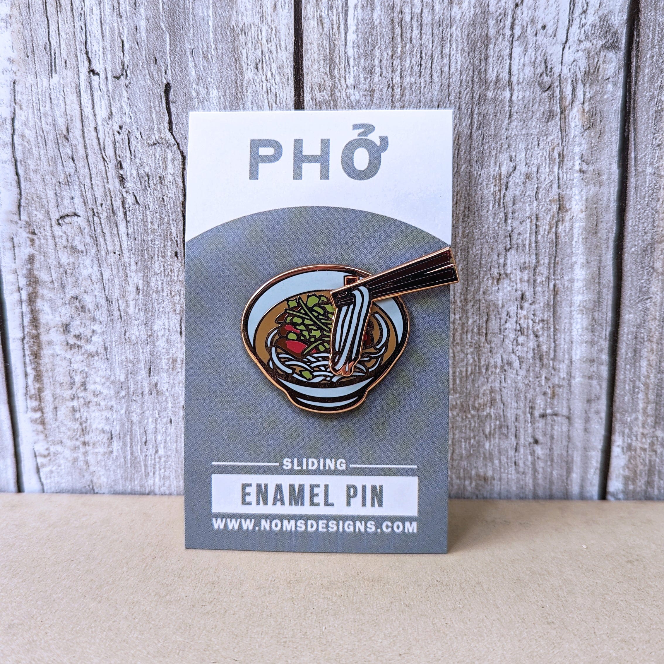 Pin Pho Interactive Sliding Enamel Pin PIN-PHO