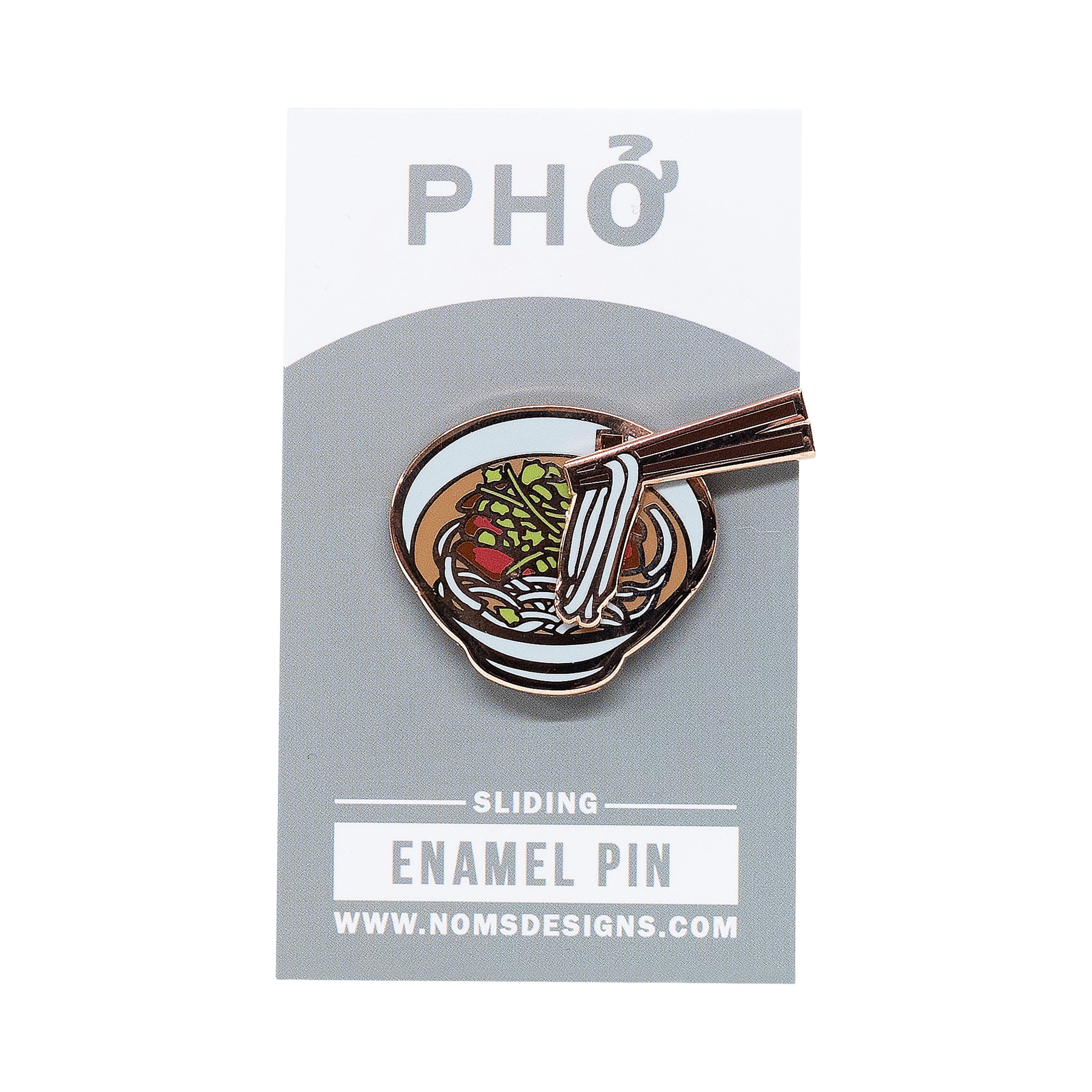 Pin Pho Interactive Sliding Enamel Pin PIN-PHO