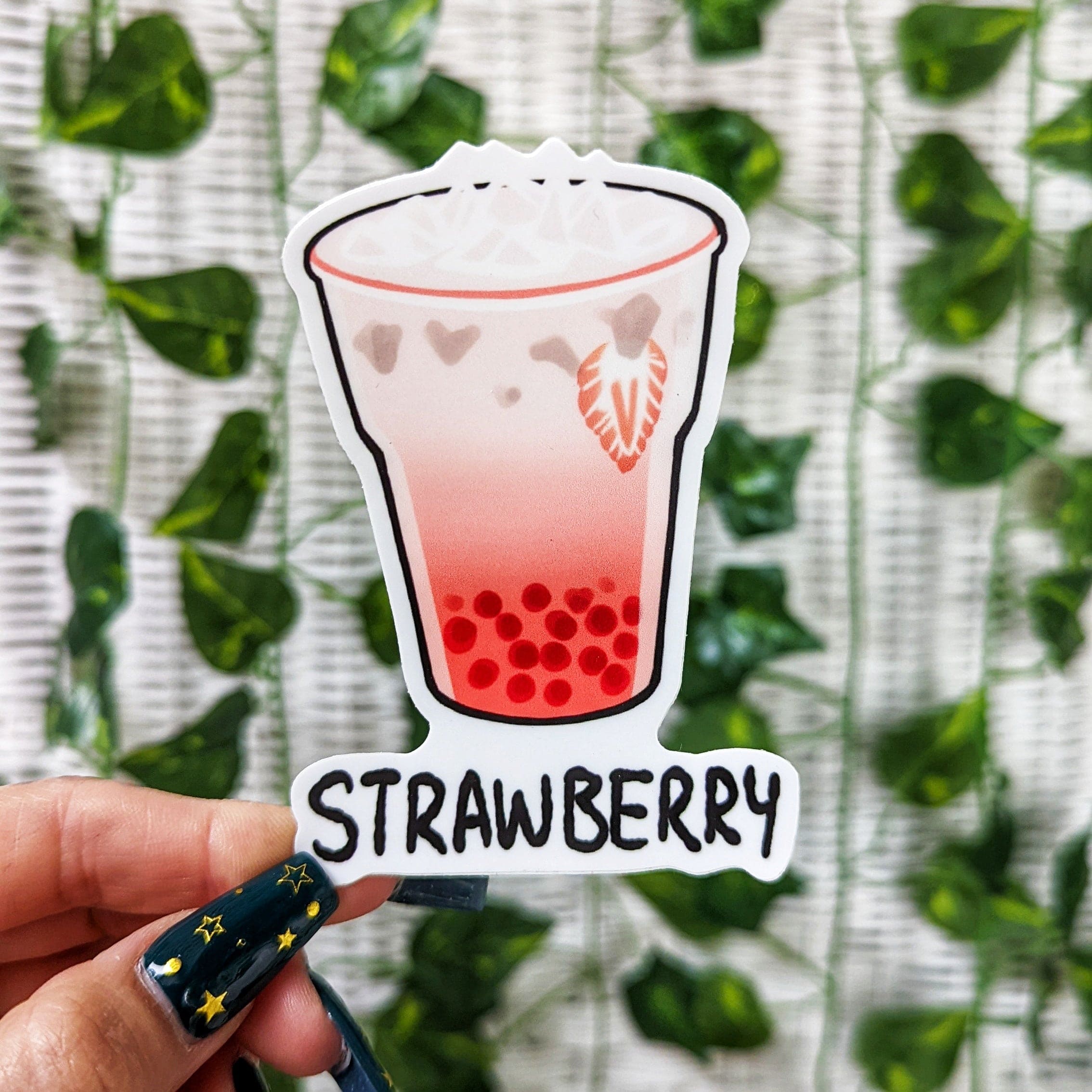 Sticker Boba Sticker - Strawberry