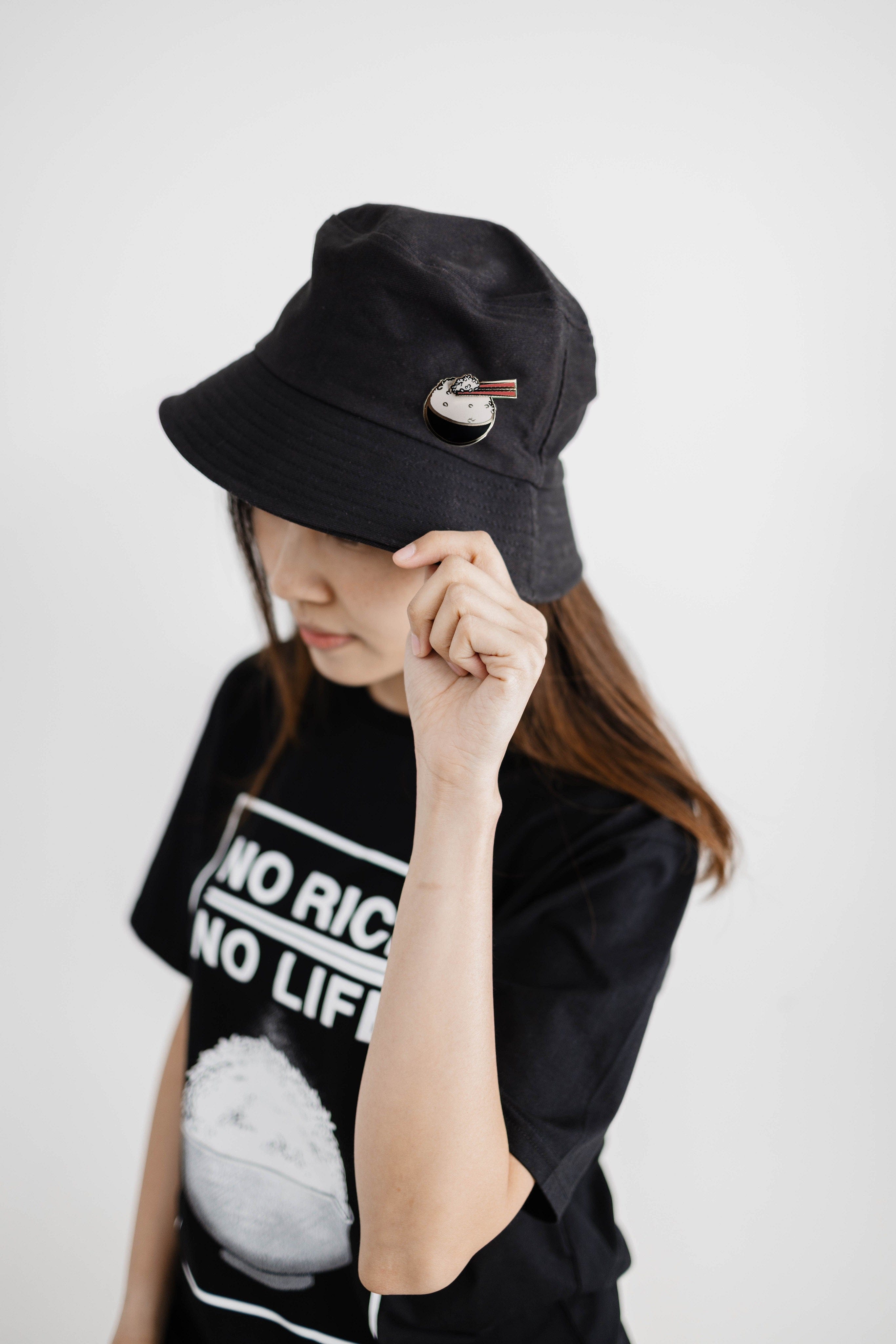 Pin Rice Interactive Sliding Enamel Pin PIN-RICE-