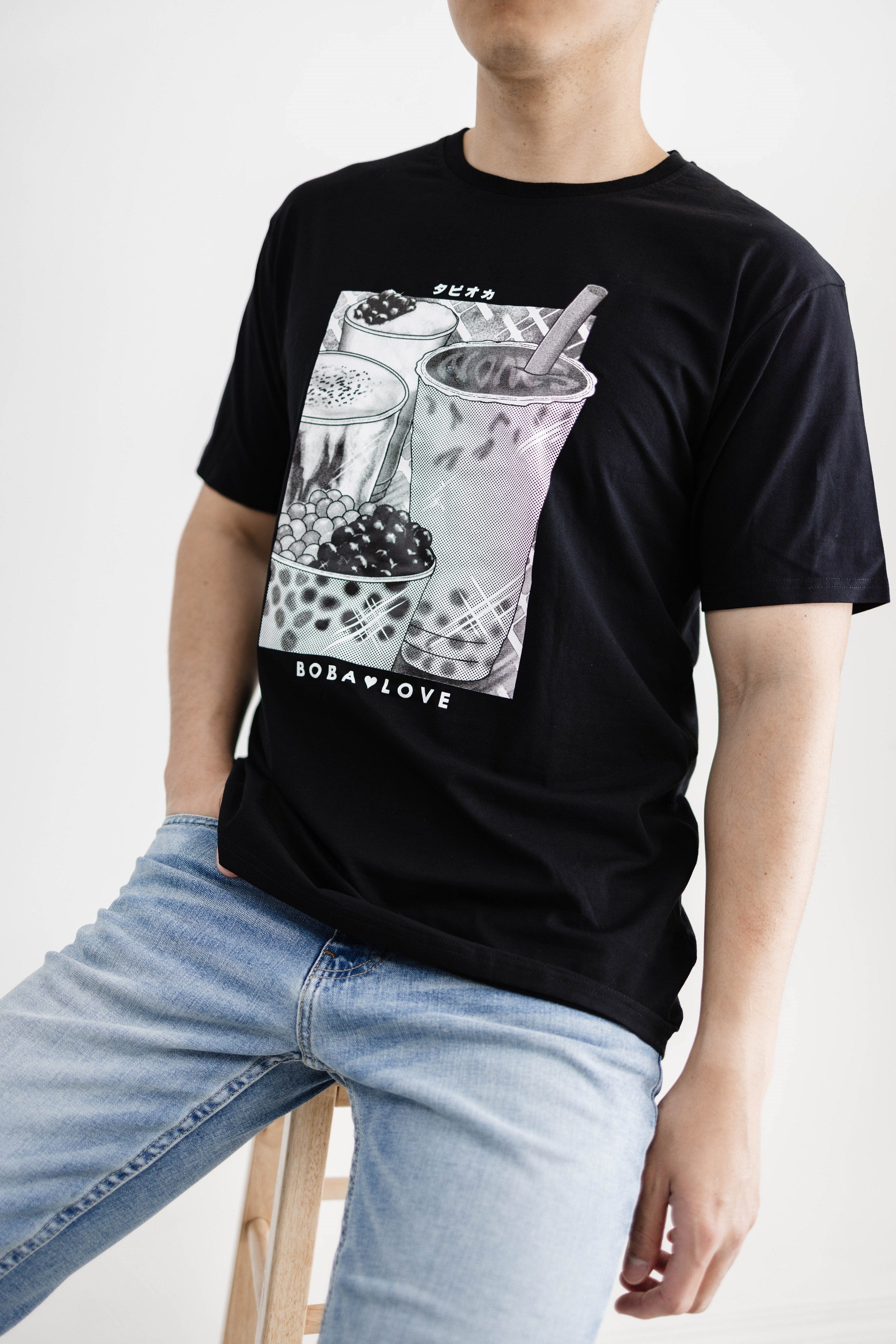 SHIRT Boba Manga Cotton T-shirt