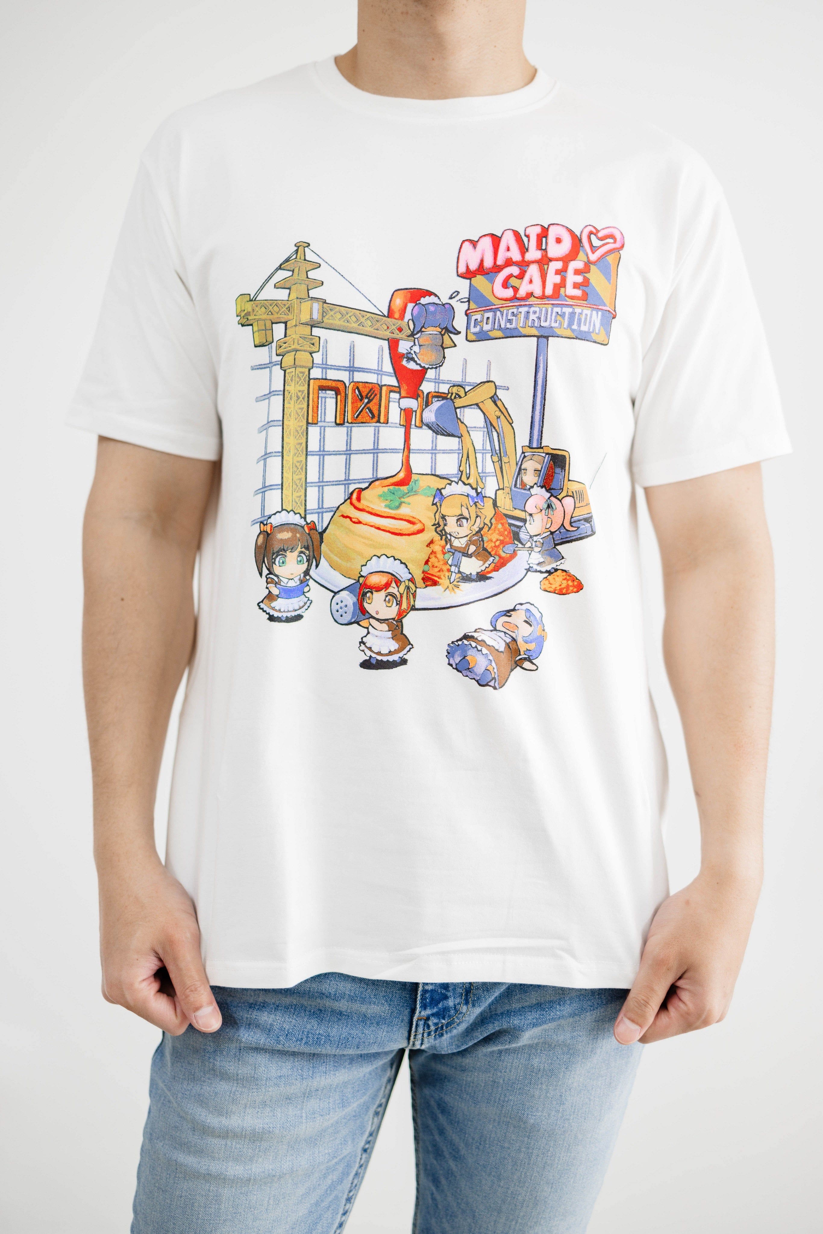 SHIRT Maid Cafe Construction Cotton T-Shirt