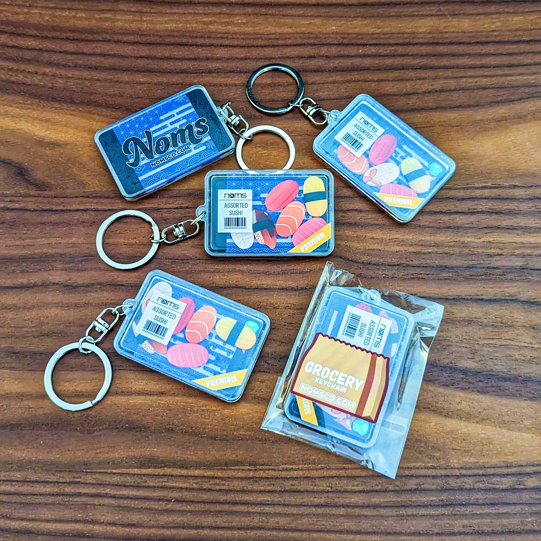 Grocery Keychain Assorted Sushi Noms